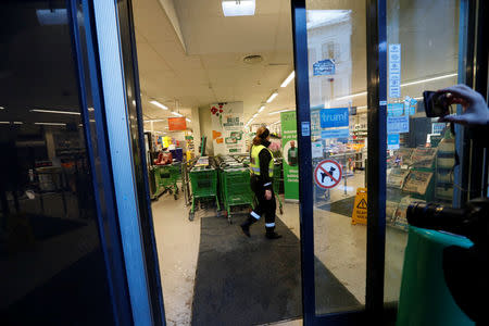A view of a supermarket where yesterday's knife attack took place, in Oslo, Norway, January 18, 2019. NTB Scanpix/Terje Bendiksby via REUTERS ATTENTION EDITORS - THIS IMAGE WAS PROVIDED BY A THIRD PARTY. NORWAY OUT. NO COMMERCIAL OR EDITORIAL SALES IN NORWAY.