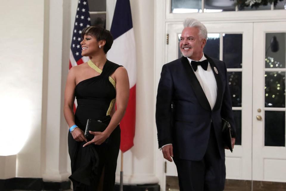 <div class="inline-image__caption"><p>Muñoz and Ariana DeBose arrive for a state dinner in honor of French President Emmanuel Macron at the White House in Washington, U.S., December 1, 2022.</p></div> <div class="inline-image__credit">REUTERS/Amanda Andrade-Rhoades</div>