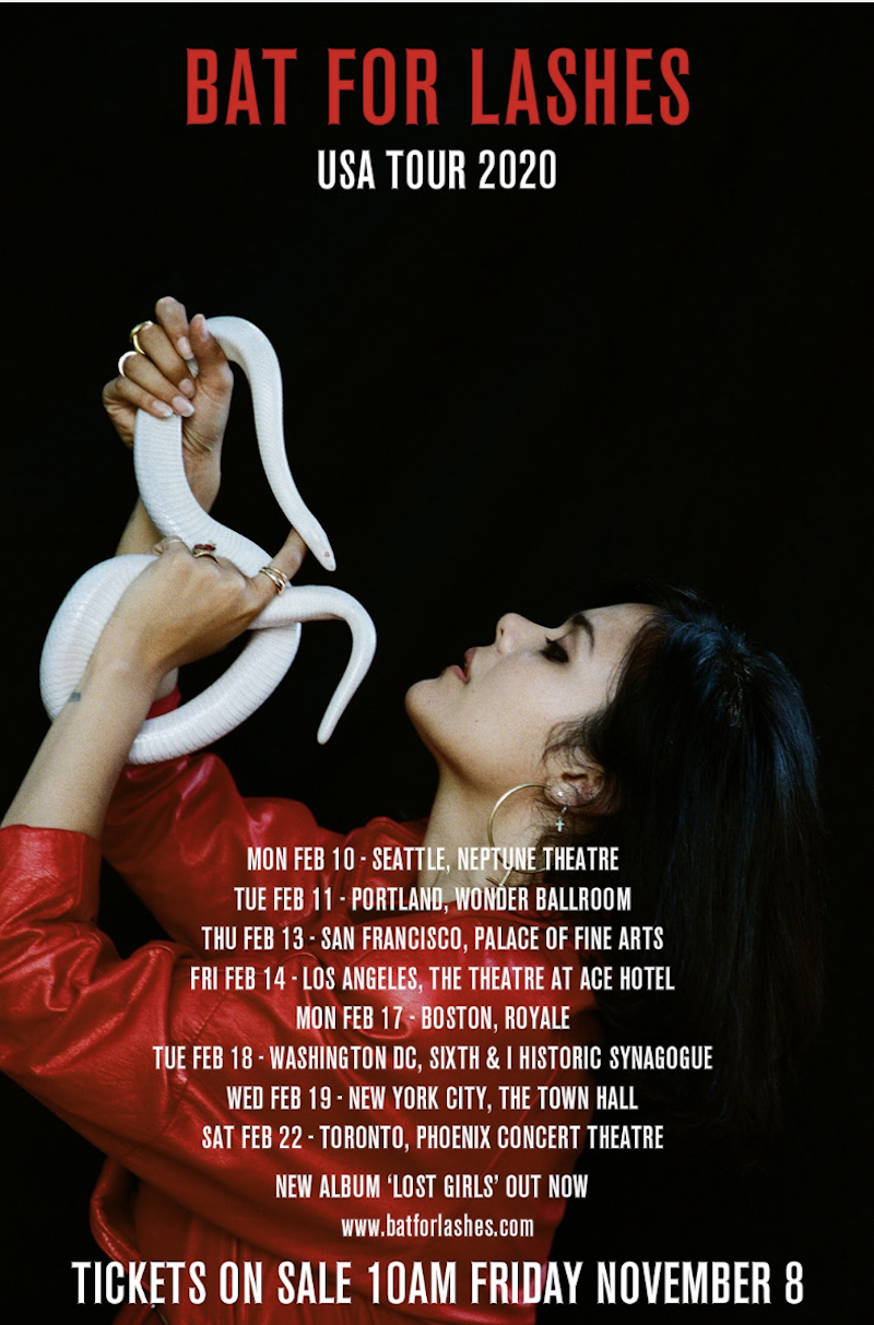 bat for lashes 2020 tour dates tickets Bat for Lashes announces 2020 North American tour