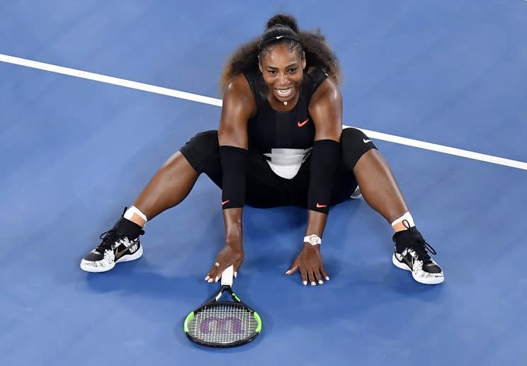 Serena Williams ist für jeden Spaß zu haben (Bild: AP)