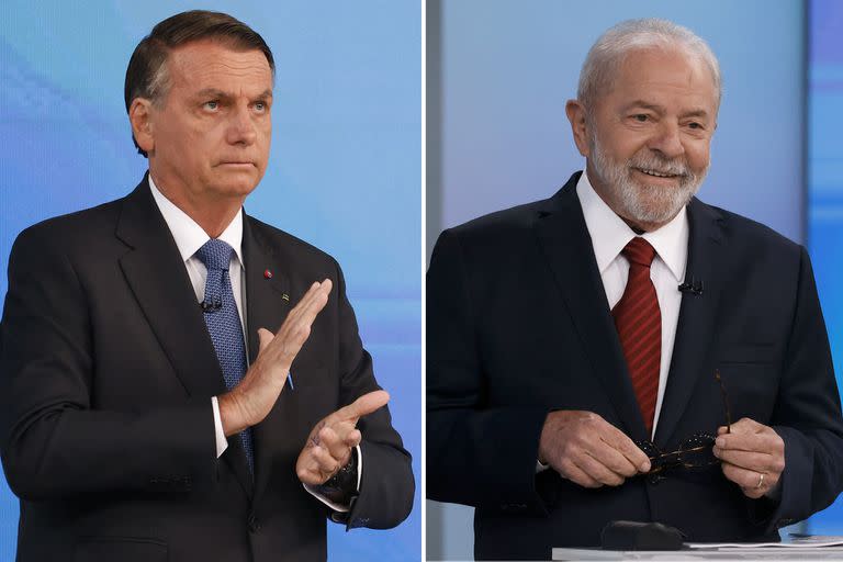 Jair Bolsonaro y Luiz Inacio Lula da Silva. (Wagner Meier/Getty Images)