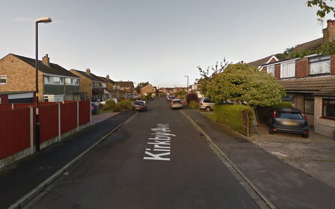 The house collapsed on Kirkby Avenue in Clayton-le-Woods, Chorley - Google