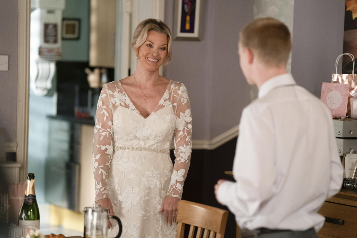 EastEnders 17-07-2023,6733,Kathy Beale (GILLIAN TAYLFORTH);Bobby Beale (CLAY MILNER RUSSELL),***EMBARGOED TILL TUESDAY 11TH JULY 2023***, BBC, Jack Barnes/Kieron McCarro