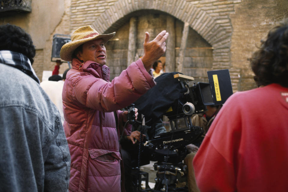 American director Terry Gilliam on the set of the Germano-English film The Adventures of Baron Munchausen. (Photo by CHRISTOPHE D YVOIRE/Sygma via Getty Images)