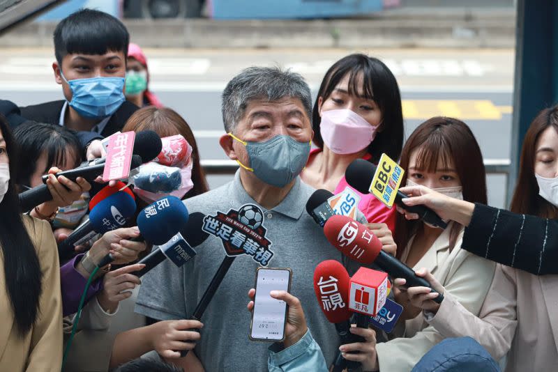 ▲陳時中投完票後接受媒體訪問。（圖／記者葉政勳攝）