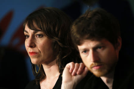 72nd Cannes Film Festival - News conference for the film "Le jeune Ahmed" (Young Ahmed) in competition - Cannes, France, May 21, 2019. Cast members Olivier Bonnaud and Claire Bodson attend the news conference. REUTERS/Stephane Mahe