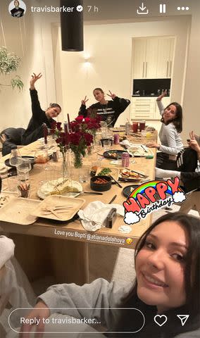 <p>Travis Barker/Instagram</p> Atiana was also snapped enjoying her birthday celebrations with friends