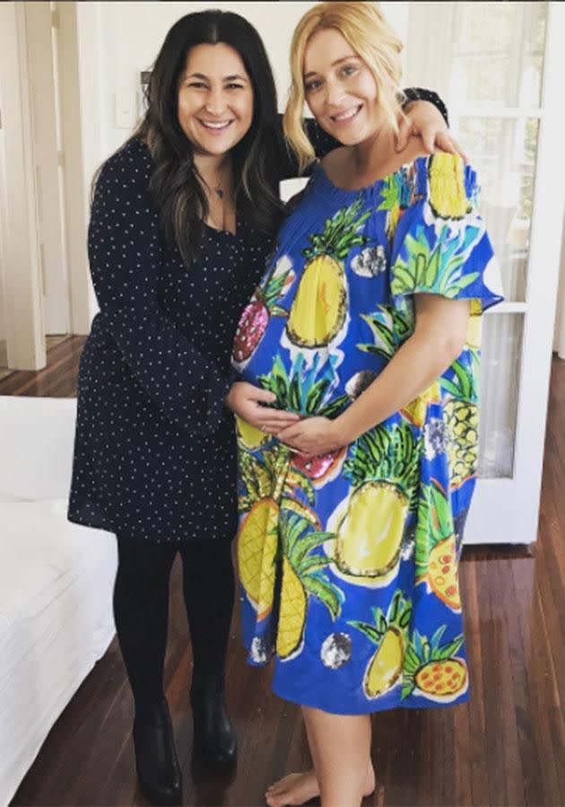 BFF Della helped Tully celebrate her baby shower last month. Source: Instagram