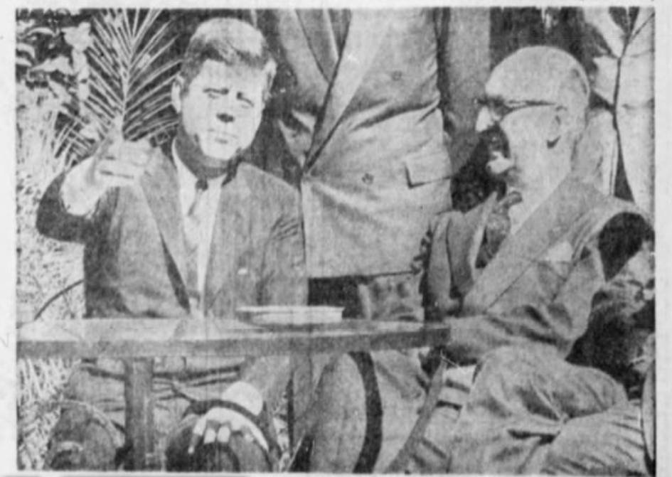 President John F. Kennedy, shown with Argentina president Arturo Frondizi in Palm Beach in 1960, often golfed here during his presidency.