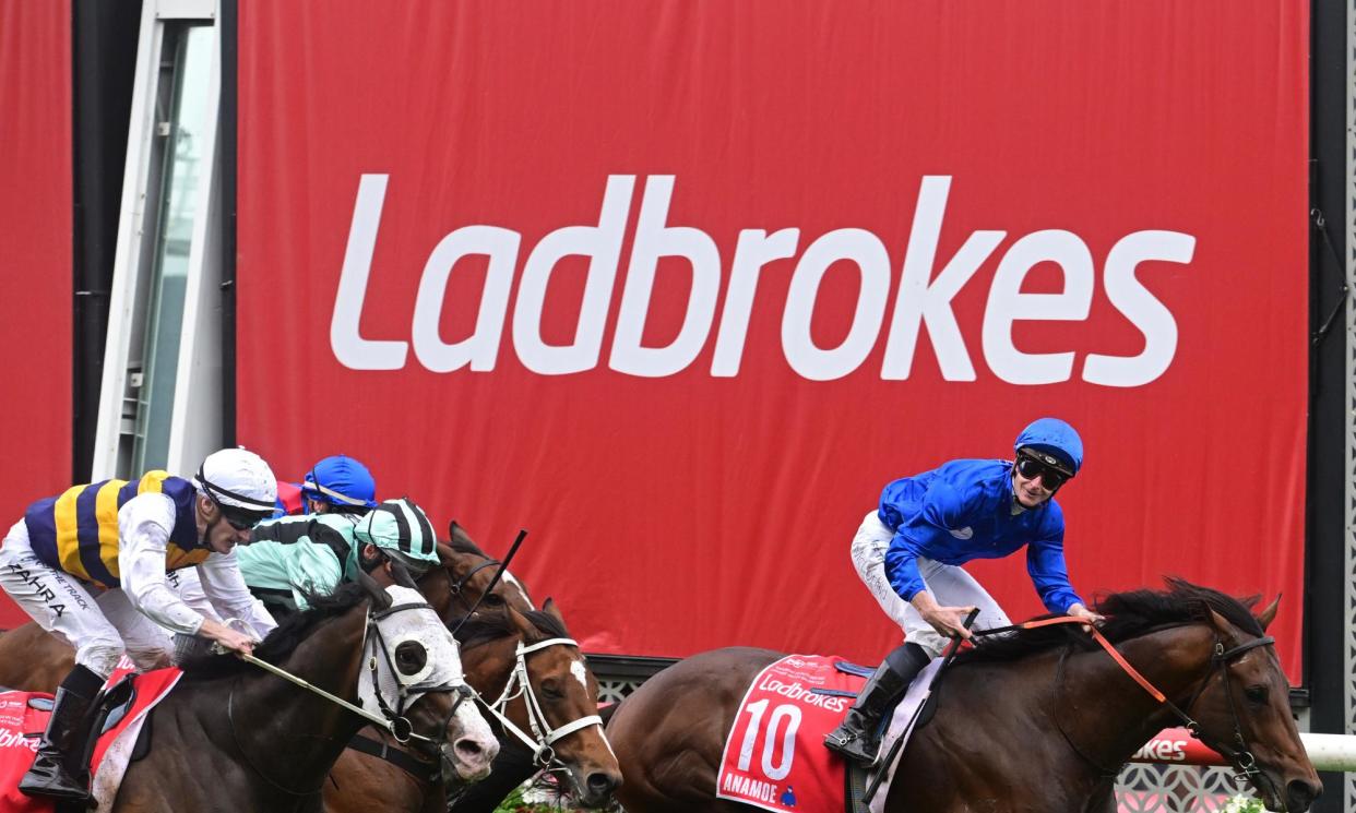 <span>Ladbrokes’ parent company, Entain, will withdraw from the Responsible Wagering Australia group.</span><span>Photograph: Vince Caligiuri/Getty Images</span>