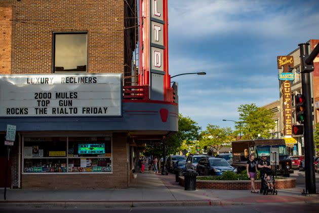 Republican stronghold downtown Casper, Wyoming, where the local movie theater is showing 