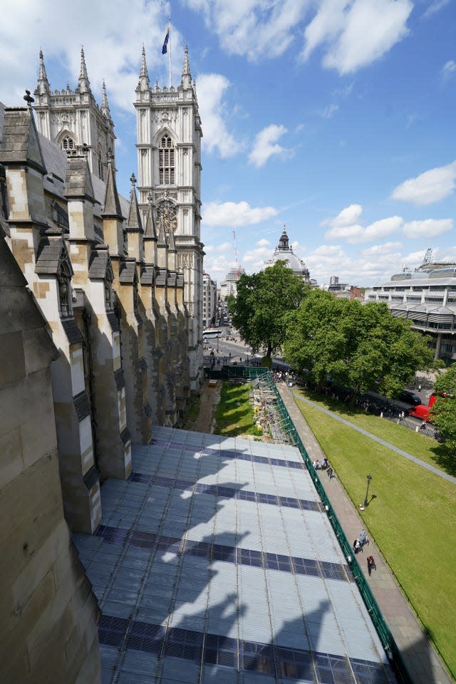 The view of Sacristy site from the abbey roof 