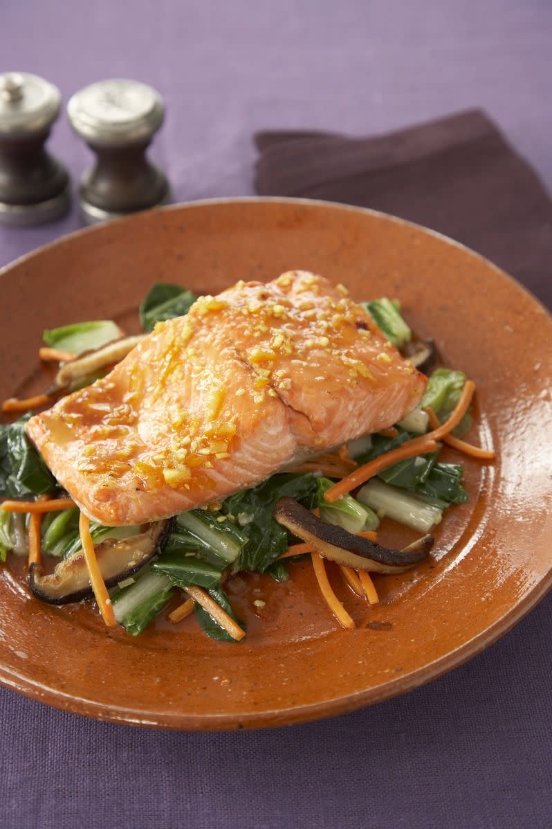 Ginger-Soy Salmon and Bok Choy