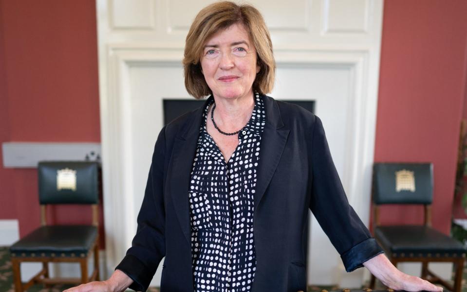 Sue Gray in her office in the Houses of Parliament