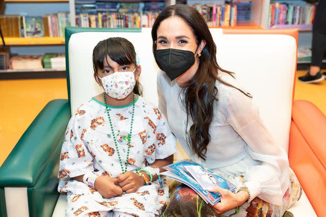 <p>Children's Hospital Los Angeles</p> Meghan Markle joins storytime at the Children's Hospital of Los Angeles on March 21, 2024.