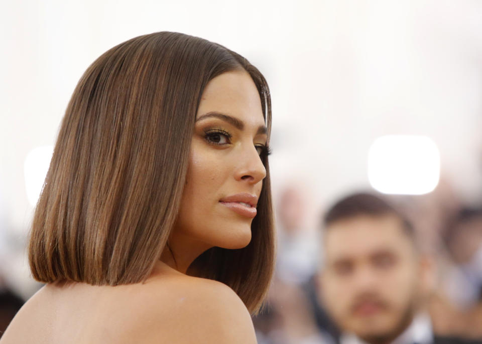 Model Ashley Graham arrives at the Metropolitan Museum of Art Costume Institute Gala (Met Gala) to celebrate the opening of “Heavenly Bodies: Fashion and the Catholic Imagination” in the Manhattan borough of New York, U.S., May 7, 2018. REUTERS/Eduardo Munoz