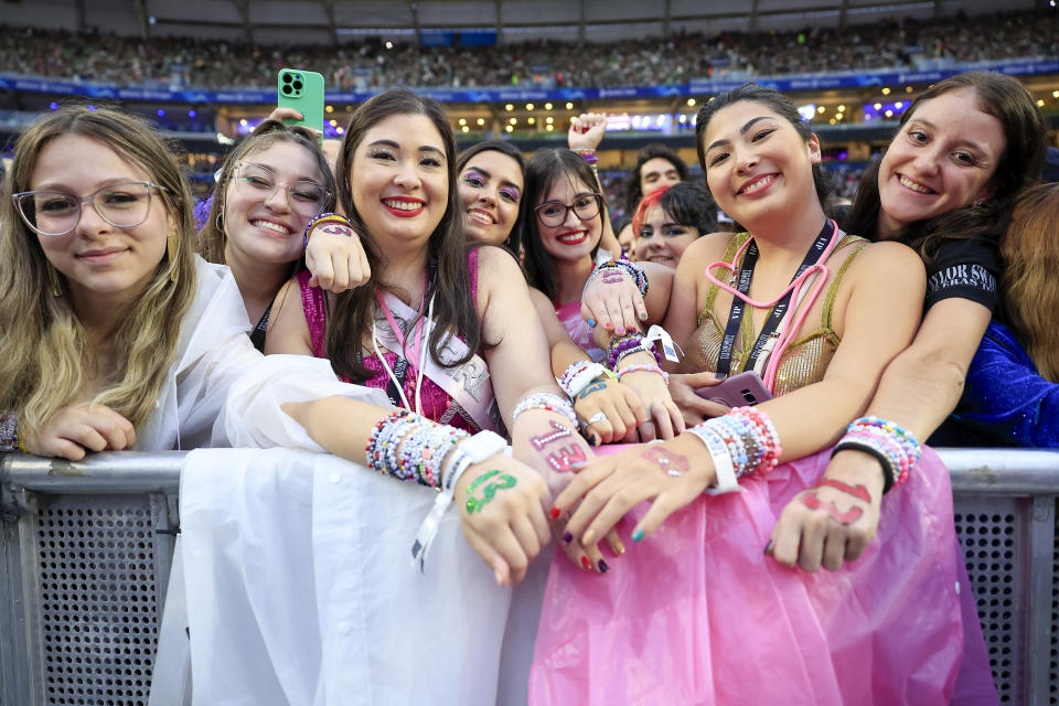 Fans at the November 24 “Taylor Swift | The Eras Tour stop in Sao Paulo, Brazil.