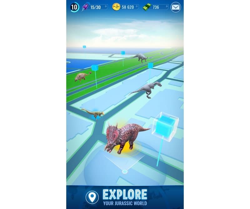 This game is basically ‘Jurassic World’ meets ‘Pokémon Go.’