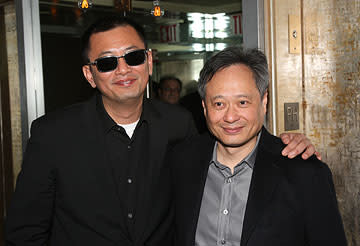 Director Wong Kar Wai and Ang Lee at the New York City premiere of The Weinstein Company's My Blueberry Nights