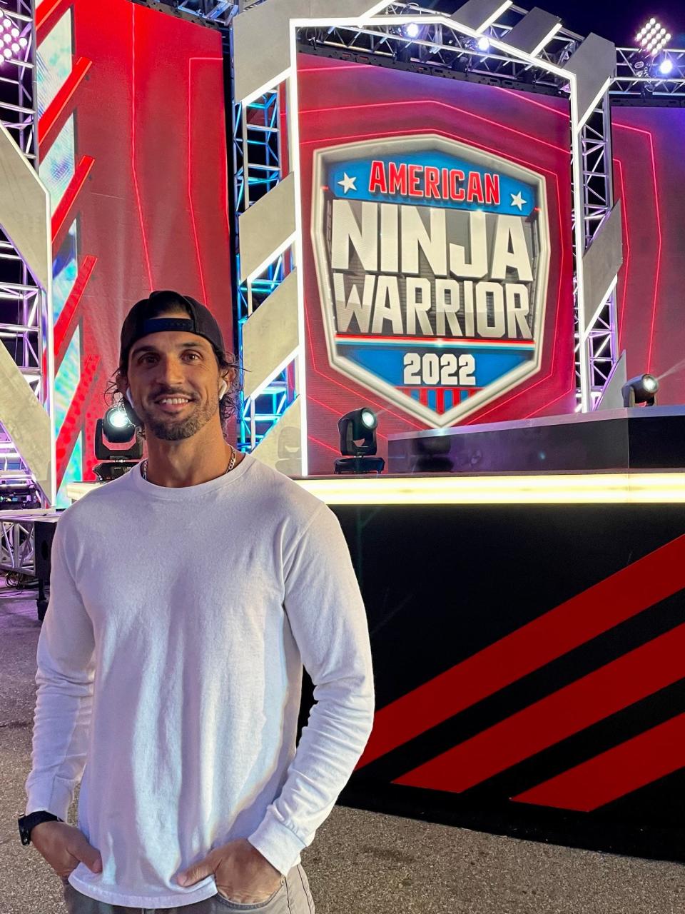 Sarasota Resident Kyle McCreight on the set of American Ninja Warrior