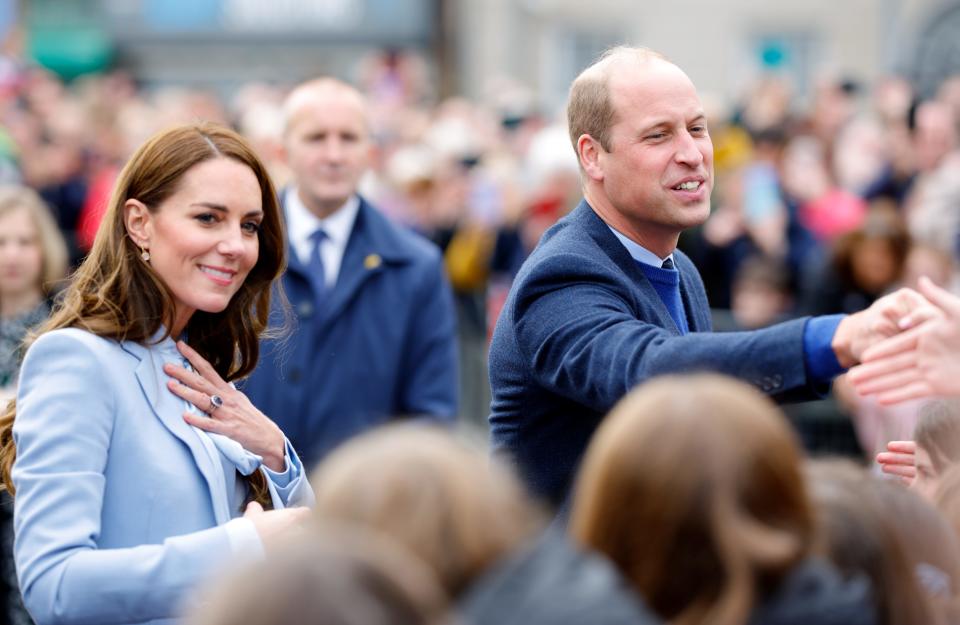 Kate MIddleton and Prince William in Wales on October 6.