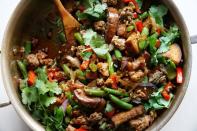 <p>When you want to zest it up, Sriracha is always the answer.</p><p>Get the <a href="https://www.delish.com/uk/cooking/recipes/a28756634/garlic-sriracha-pork-stir-fry-recipe/" rel="nofollow noopener" target="_blank" data-ylk="slk:Garlic Sriracha Pork Stir Fry;elm:context_link;itc:0;sec:content-canvas" class="link ">Garlic Sriracha Pork Stir Fry</a> recipe.</p>