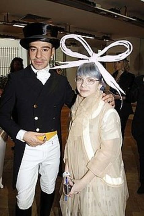 The amazing Tavi with John Galliano and bow.(Getty Images)