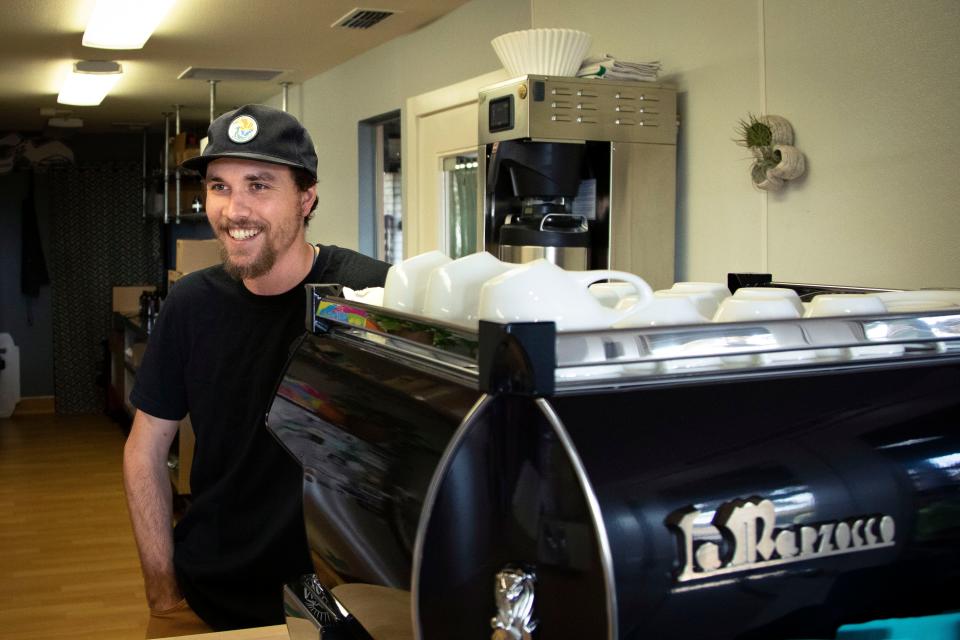 Life-long Newscastle, Calif., resident Joshua Hendrickson runs a popular coffee shop and bakery with his sister.