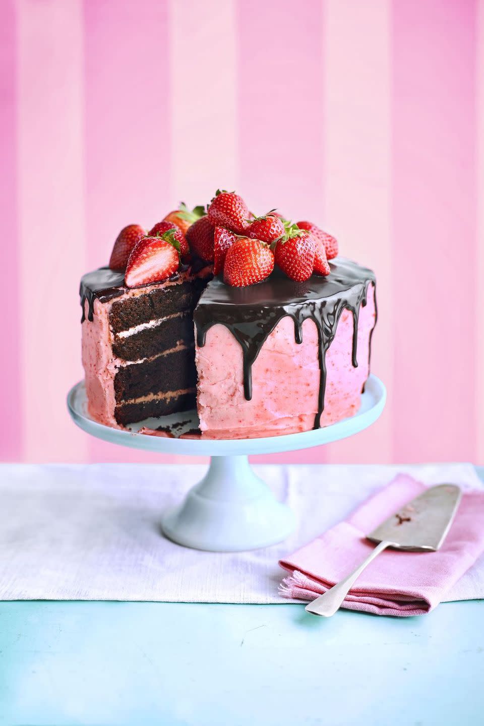 Choco-Berry Surprise Cake