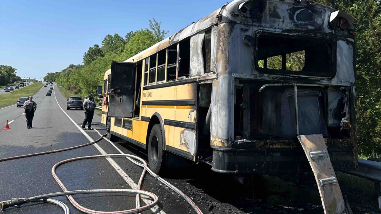 <div>Fairfax County school bus fire</div>