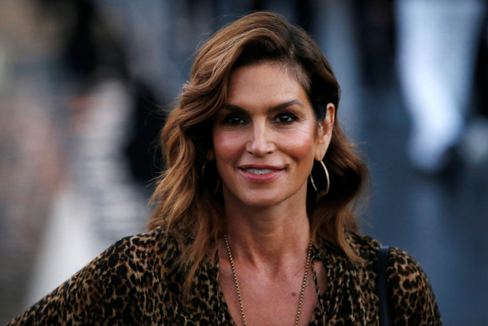 Model Cindy Crawford arrives for the fashion house Saint Laurent's show during Paris Fashion Week in Paris, France, September 25, 2018. REUTERS/Stephane Mahe