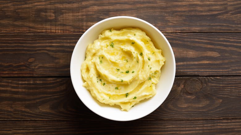 Mashed potatoes in a bowl