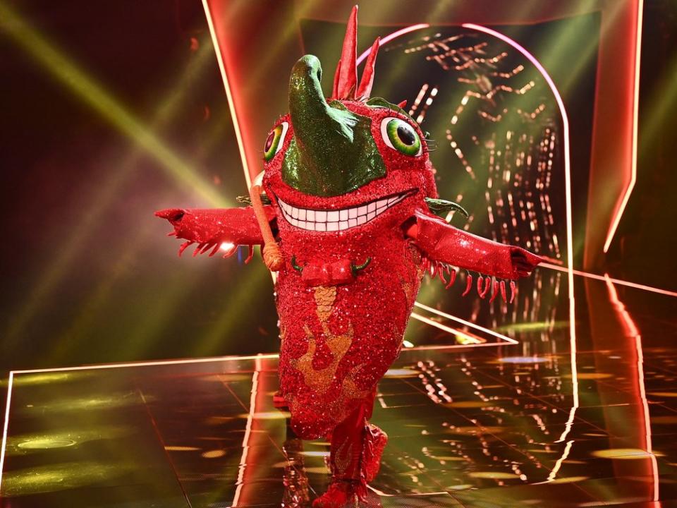 "The Masked Singer": Für die Chili war nach Show eins schon Schluss. (Bild: ProSieben/Willi Weber)