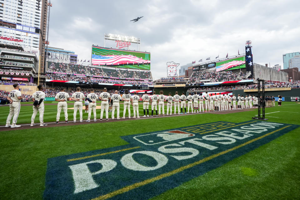 2023 MLB（Major League Baseball）美國職棒大聯盟季後賽台灣時間10月4日展開廝殺。（Photo by Brace Hemmelgarn/Minnesota Twins/Getty Images）