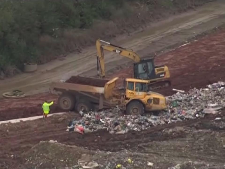 Scenes from the landfill in Newport, Wales, where Howells' hard drive is located.