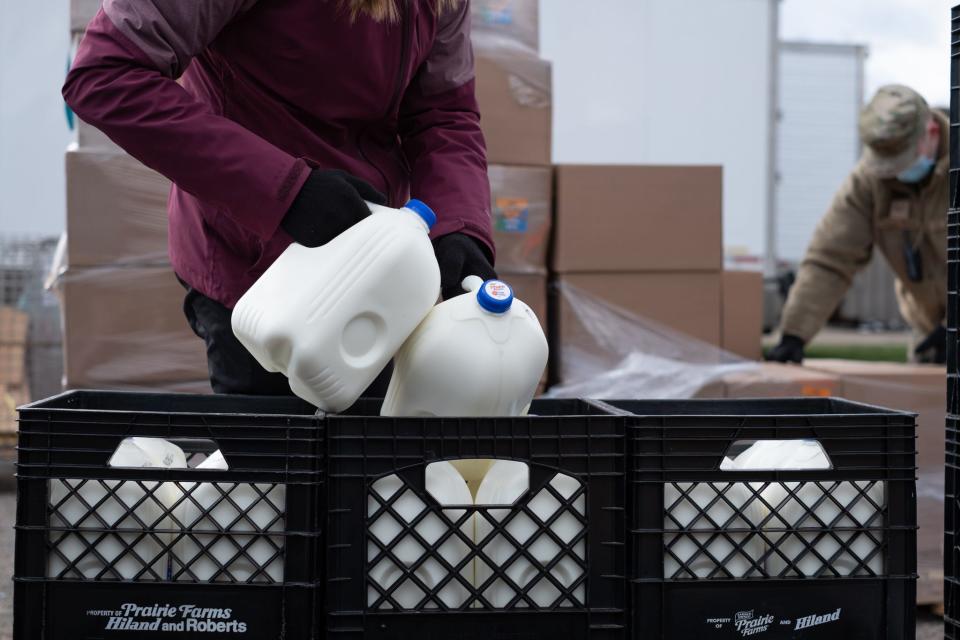 Milk is often distributed at Fresh Food Initiative sites throughout St. Joseph County.