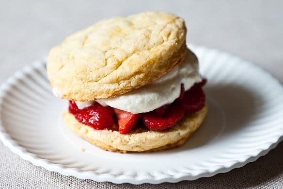 Aaand a mini version for good measure. Recipe: James Beard's Strawberry Shortcakes 