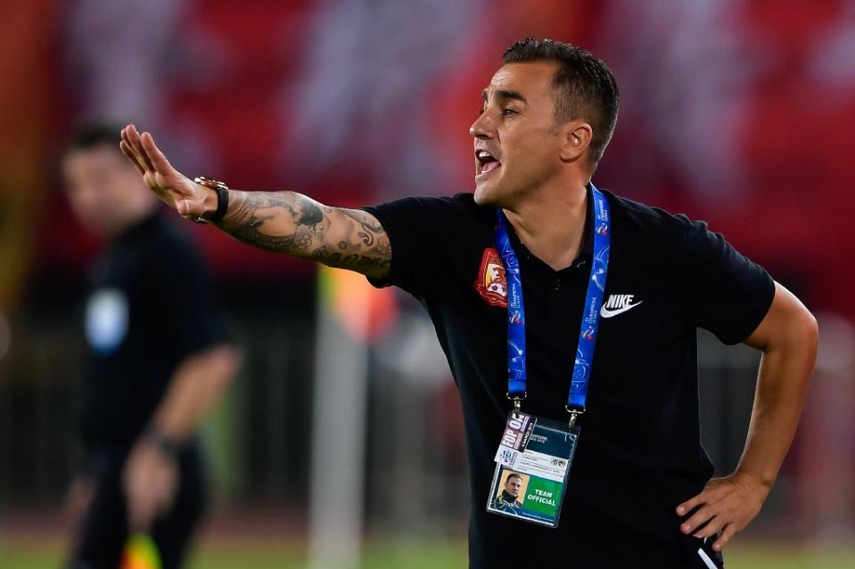 Fabio Cannavaro dirige en China desde 2014 con un breve paso en 2015 por Arabia Saudita. (AFP Photo/STR)