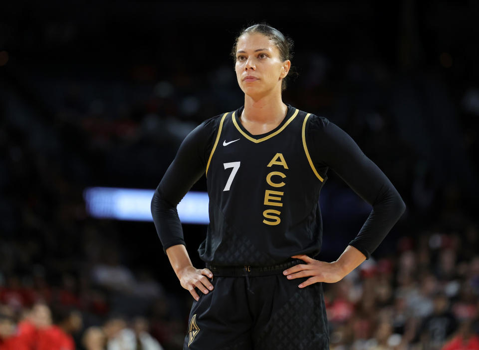 Las Vegas Aces forward Alysha Clark has contributed off the bench for the postseason's top seed. (Photo by Ethan Miller/Getty Images)