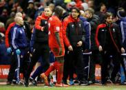 Football Soccer - Liverpool v Sunderland - Barclays Premier League - Anfield - 6/2/16 Liverpool coach Zeljko Buvac with Mamadou Sakho after the game Action Images via Reuters / Carl Recine Livepic