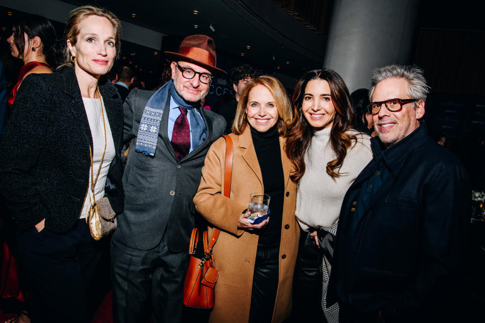 Alexis Bloom, Fisher Stevens, and Katie Couric at the season 4 premiere of “Succession” held at Jazz at Lincoln Center on March 20, 2023 in New York City - Credit: Photo by Nina Westervelt/Variety via Getty Images