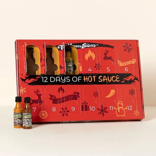 <p><a href="https://go.redirectingat.com?id=74968X1596630&url=https%3A%2F%2Fwww.uncommongoods.com%2Fproduct%2F12-days-of-hot-sauce-advent-calendar&sref=https%3A%2F%2Fwww.popularmechanics.com%2Fhome%2Fg41769454%2Fadvent-calendars-for-men%2F" rel="nofollow noopener" target="_blank" data-ylk="slk:Shop Now;elm:context_link;itc:0;sec:content-canvas" class="link ">Shop Now</a></p><p>12 Days of Hot Sauce Advent Calendar</p><p>uncommongoods.com</p><p>$50.00</p>