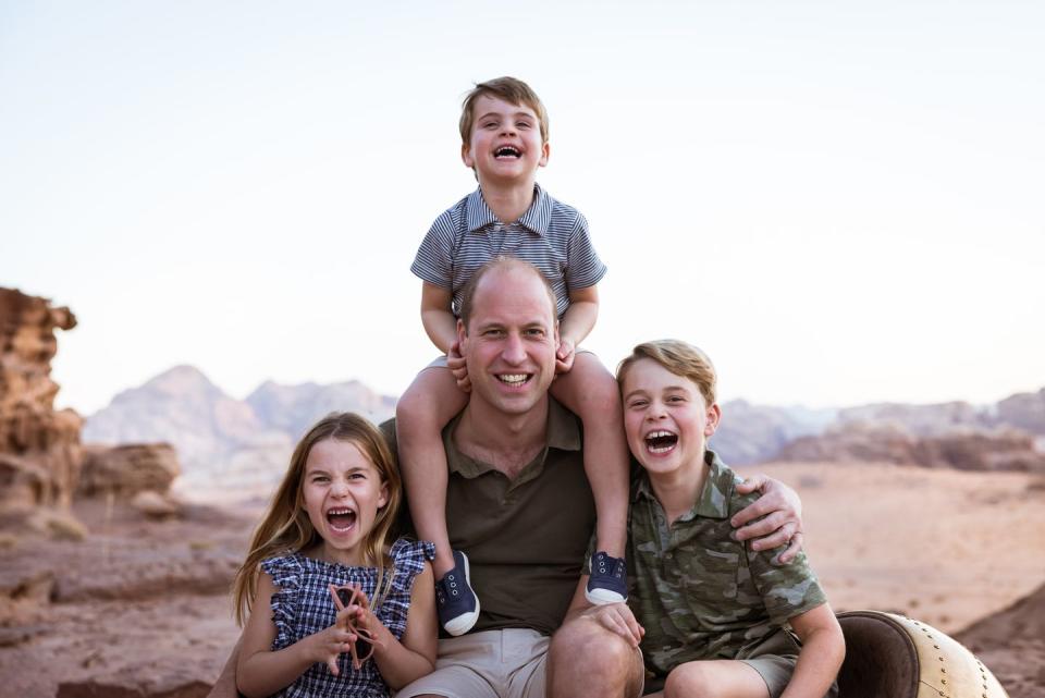 <p>In honor of Father's Day, Kensington Palace shared this sweet photo of Prince William with his three kids.</p>