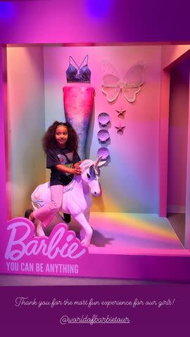 <p>Kim Kardashian Instagram</p> Chicago West at Barbie World