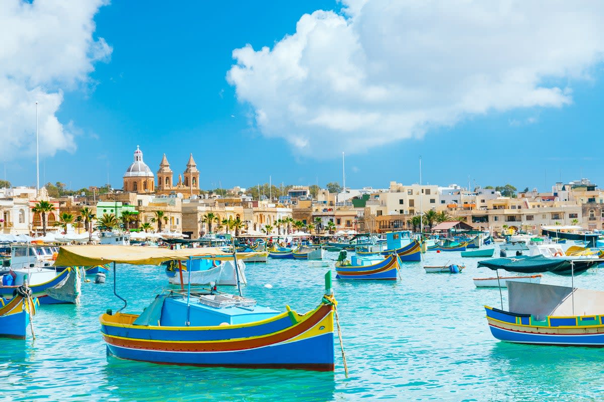 Boats bobbing in Marsaxlokk harbour, Malta  (Getty Images/iStockphoto)