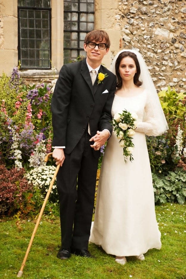 Stephen and Jane Hawking on their wedding day