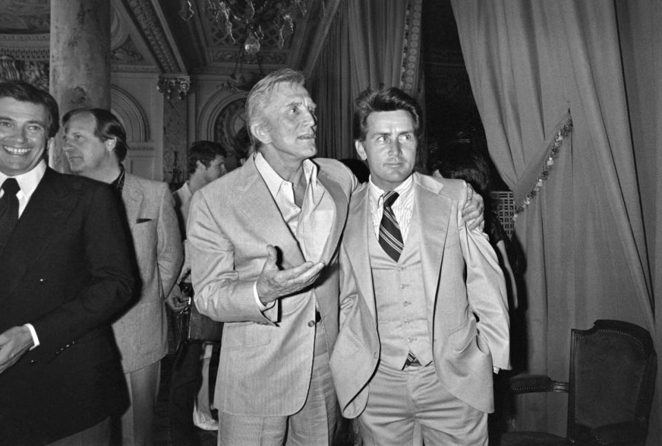 <div class="inline-image__title">519541934</div> <div class="inline-image__caption"><p>"US actor Kirk Douglas (L) and Martin Sheen (R) are pictured during the 32th Cannes International Film Festival, on May 14, 1979. AFP PHOTO RALPH GATTI / AFP / RALPH GATTI (Photo credit should read RALPH GATTI/AFP/Getty Images)"</p></div> <div class="inline-image__credit">RALPH GATTI</div>