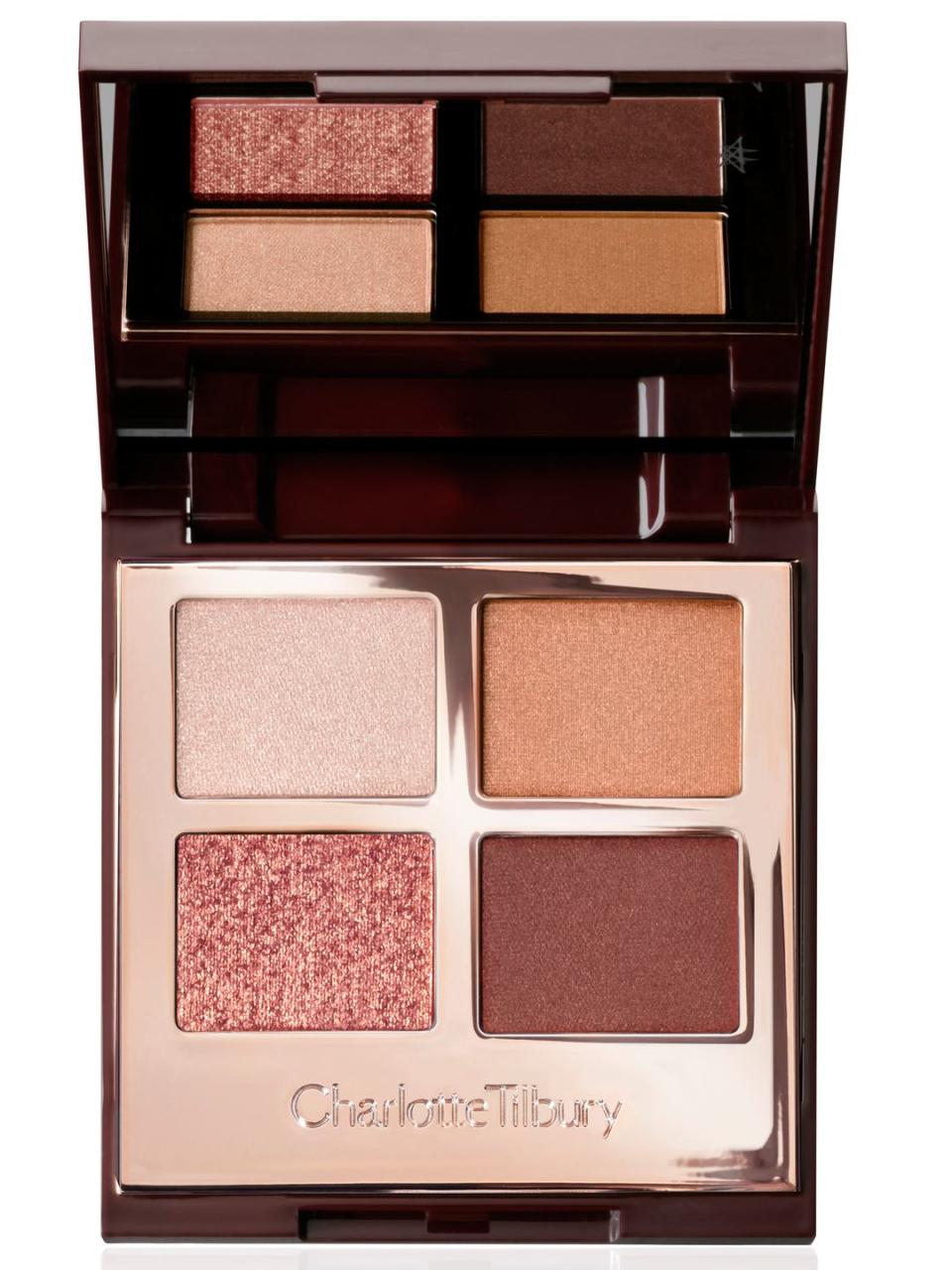 <p><a class="link " href="https://www.charlottetilbury.com/uk/products/glowgasm-collection" rel="nofollow noopener" target="_blank" data-ylk="slk:Launching 2nd May;elm:context_link;itc:0;sec:content-canvas">Launching 2nd May</a> Charlottetilbury.com, £39</p><p>Inspired by Charlotte's favourite bronzed superstars: Jennifer Aniston, Gigi Hadid and Gisele Bundchen, this 4-pan eye palette has every coppery bronze tone you will ever need. </p>