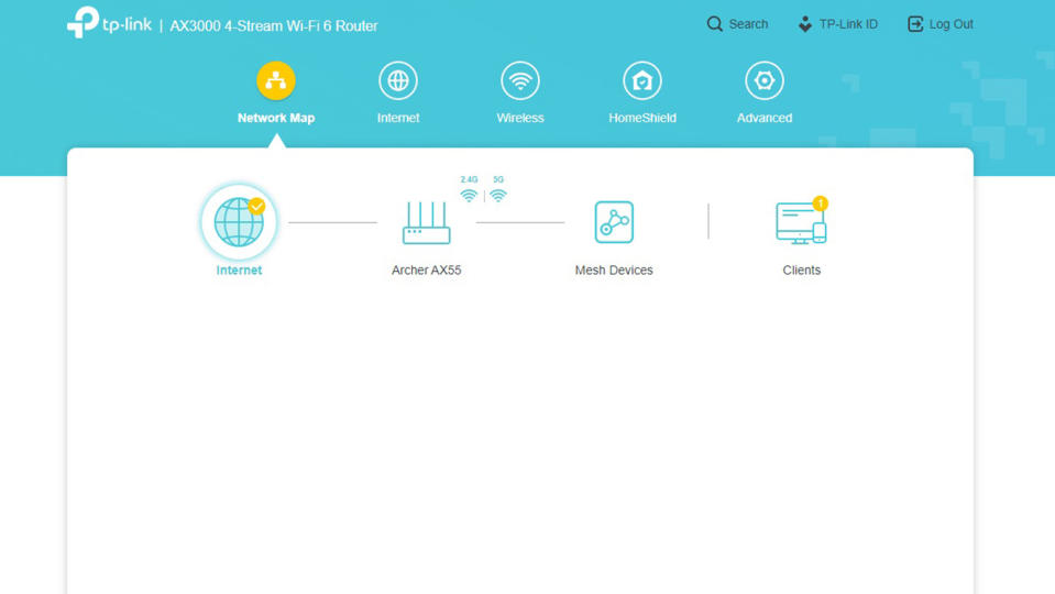 TP-Link Archer AX55 app screenshot