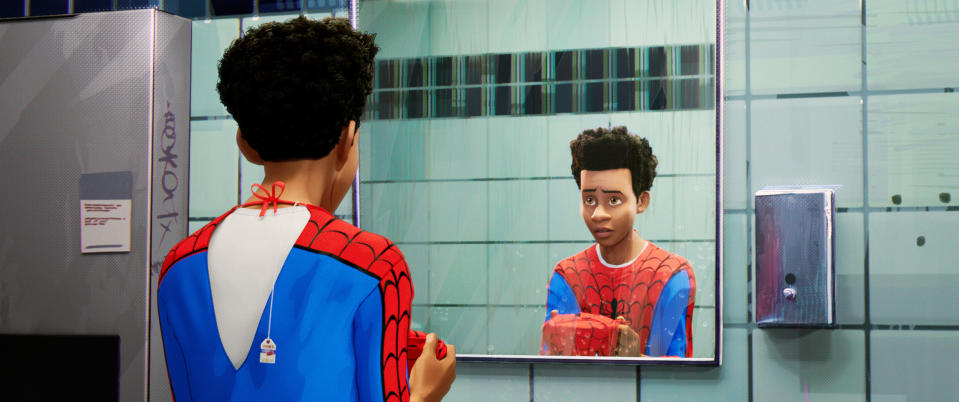 Miles Morales is an all-new, all-different Spider-Man in <em>Spider-Man: Into the Spider-Verse.</em> (Photo: Columbia Pictures/Courtesy Everett Collection)